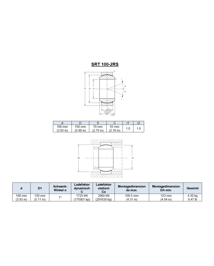 Gelenkkopf TAPR_U (GIHR-K_DO)