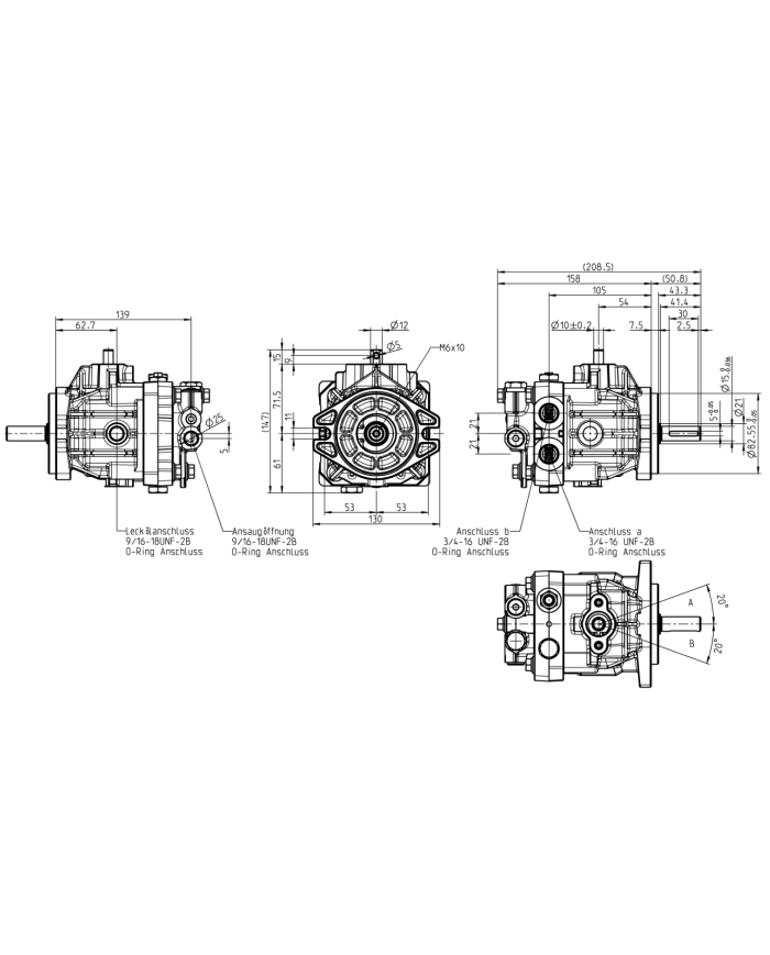 Axialkolbenpumpe verstellbar APC-10LR