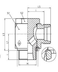 Serie L Winkel-Schwenkstutzen RSWS - M