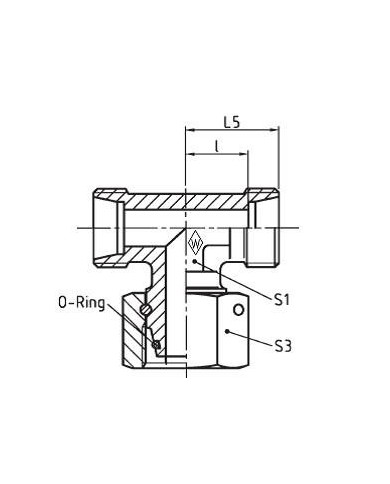 Serie L Einstellbare T-Stutzen ETSD