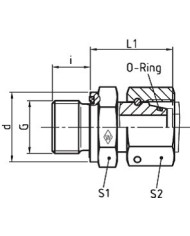 Serie L Gerade Einschraubstutzen EGESD - R-WD