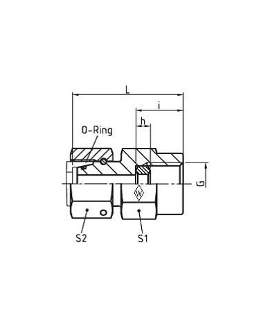 Serie L Einstellbarer Manometer-Aufschraubstutzen EMASD