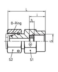Serie L Einstellbarer Manometer-Aufschraubstutzen EMASD