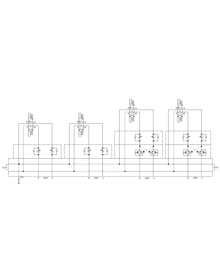 Mehrfachplatten-Ventilaufbau NG06