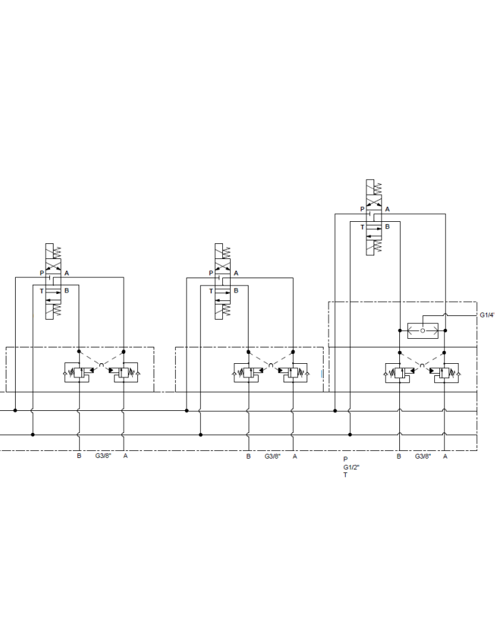 Mehrfachplatten-Ventilaufbau NG06