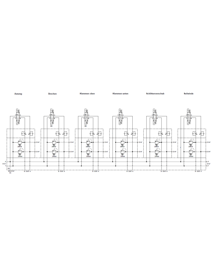 Mehrfachplatten-Ventilaufbau NG06