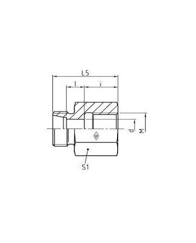 Serie L Gerade-Aufschraubstutzen GAS - M