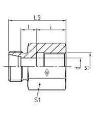 Serie L Gerade-Aufschraubstutzen GAS - M