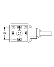 Ventilstecker MSUD BF A 18mm und Kabel