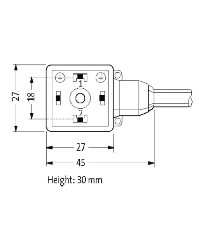 Ventilstecker MSUD BF A 18mm und Kabel