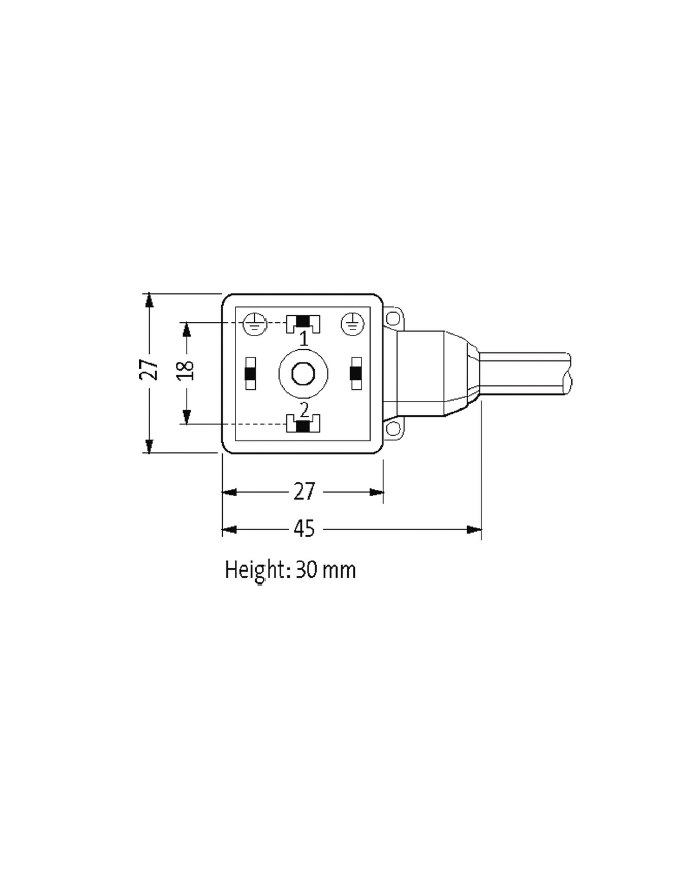 Ventilstecker MSUD BF A 18mm und Kabel