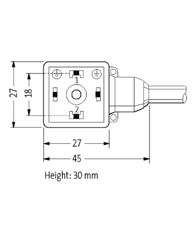 Ventilstecker MSUD BF A 18mm und Kabel