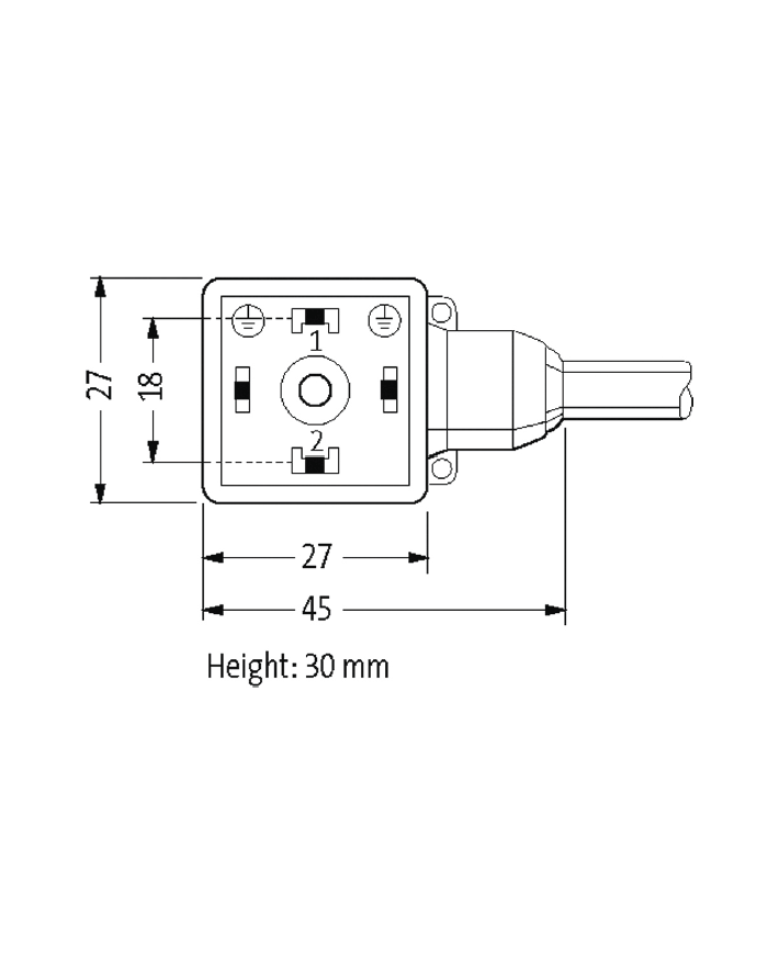 Ventilstecker MSUD BF A 18mm und Kabel