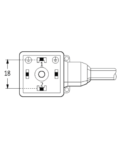 Ventilstecker MSUD BF A 18mm und Kabel