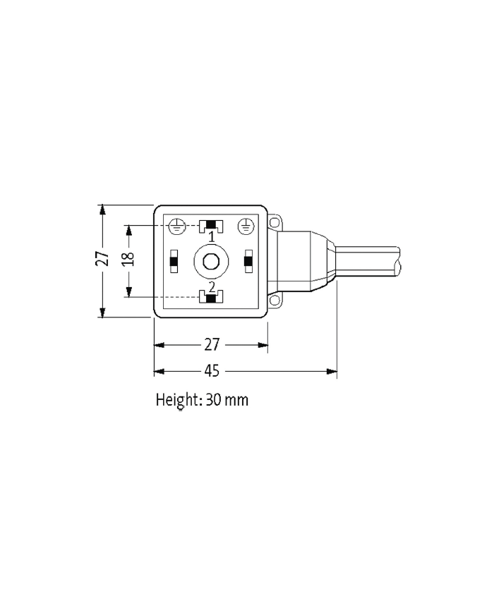 Ventilstecker MSUD BF A 18mm und Kabel