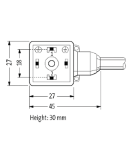 Ventilstecker MSUD BF A 18mm und Kabel