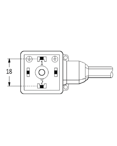 Ventilstecker MSUD BF A 18mm und Kabel