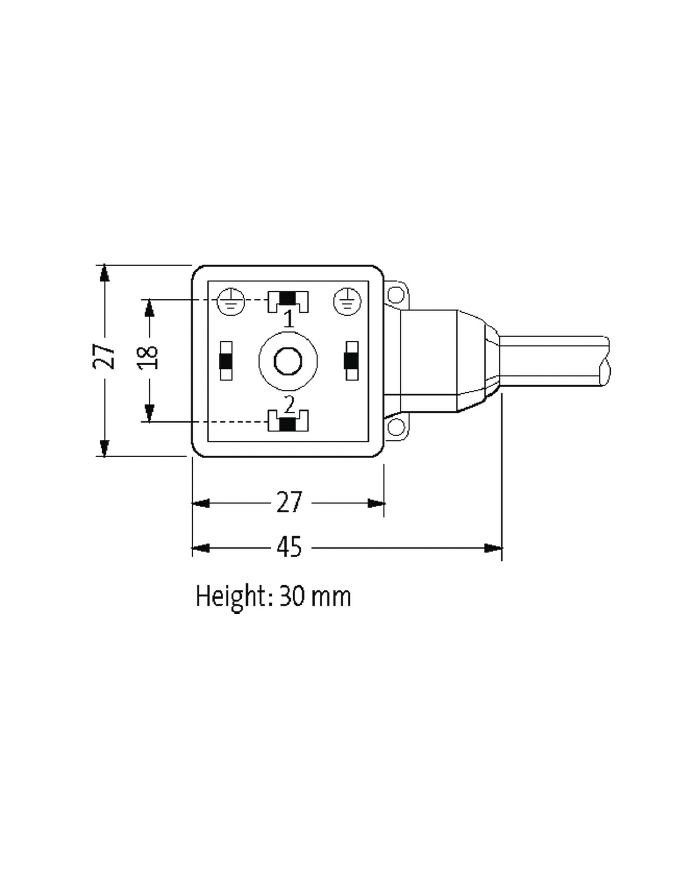 Ventilstecker MSUD BF A 18mm und Kabel