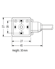Ventilstecker MSUD BF A 18mm und Kabel