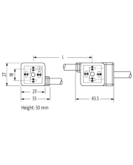 Ventilstecker MSUD BF A 18mm und Kabel