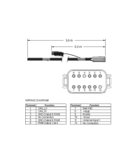 Kabel 3m einkanalig mit 12-poligem Deutsch-Stecker und 2-poligem Deutsch-Stecker