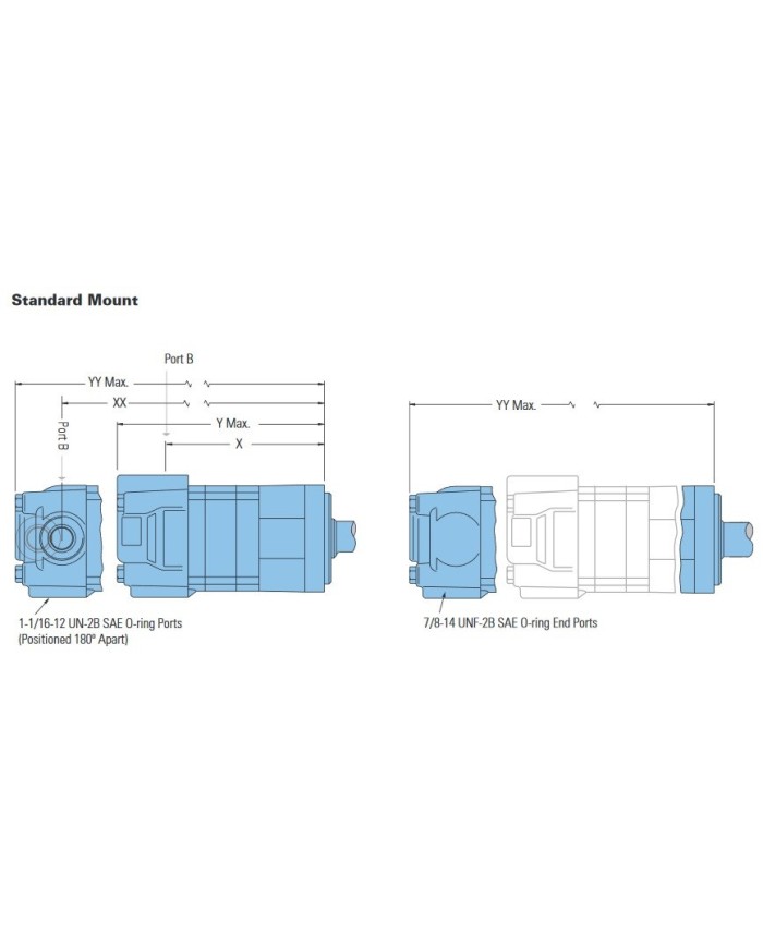 4-Lochflansch, 80 - 490 cm3/U