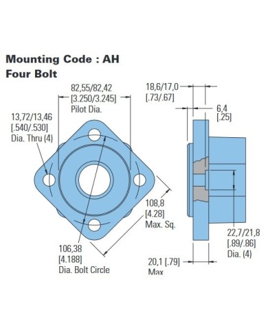 4-Lochflansch, 80 - 490 cm3/U
