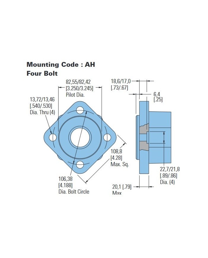 4-Lochflansch, 80 - 490 cm3/U