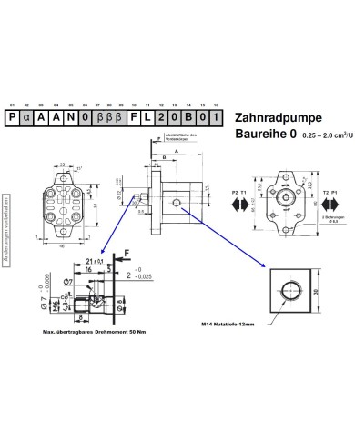 2-Lochflansch, Welle zyl Ø7mm