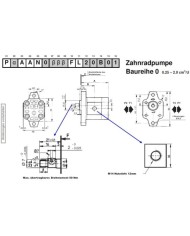 2-Lochflansch, Welle zyl Ø7mm