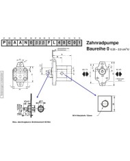 2-Lochflansch, Welle 3mm Mitnehmerzapfen