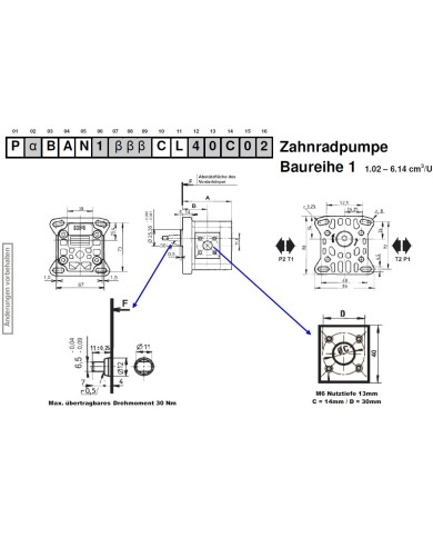 4-Lochflansch, Welle 6.5mm Mitnehmerzapfen (BAN)
