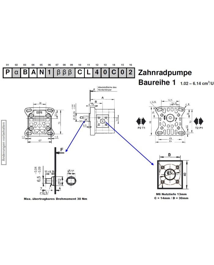 4-Lochflansch, Welle 6.5mm Mitnehmerzapfen (BAN)