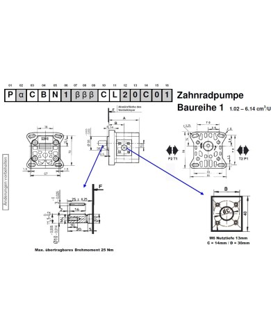 4-Lochflansch, Welle zyl Ø10.0mm (CBN)