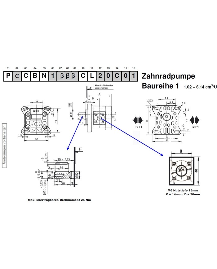 4-Lochflansch, Welle zyl Ø10.0mm (CBN)
