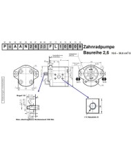 2-Lochfl. SAE B, Welle Kegel 1:8