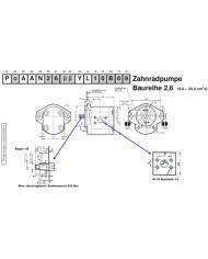 2-Lochfl. SAE B, Welle Kegel 1:8