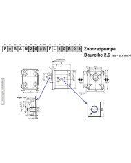 4-Lochflansch, Welle Kegel 1:8