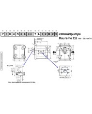 4-Lochflansch, Welle Kegel 1:8