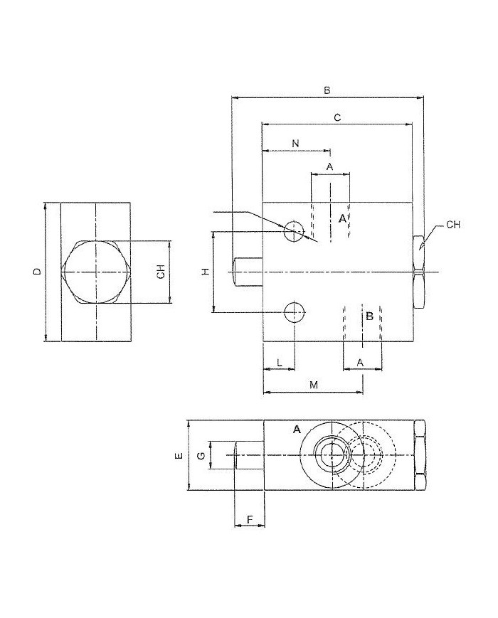 Sperrventil mechanisch betätigt
