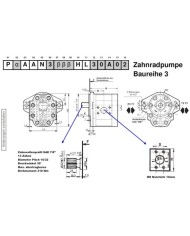 2-Lochfl. SAE B, Welle Zahnprofil SAE 13T 16/32