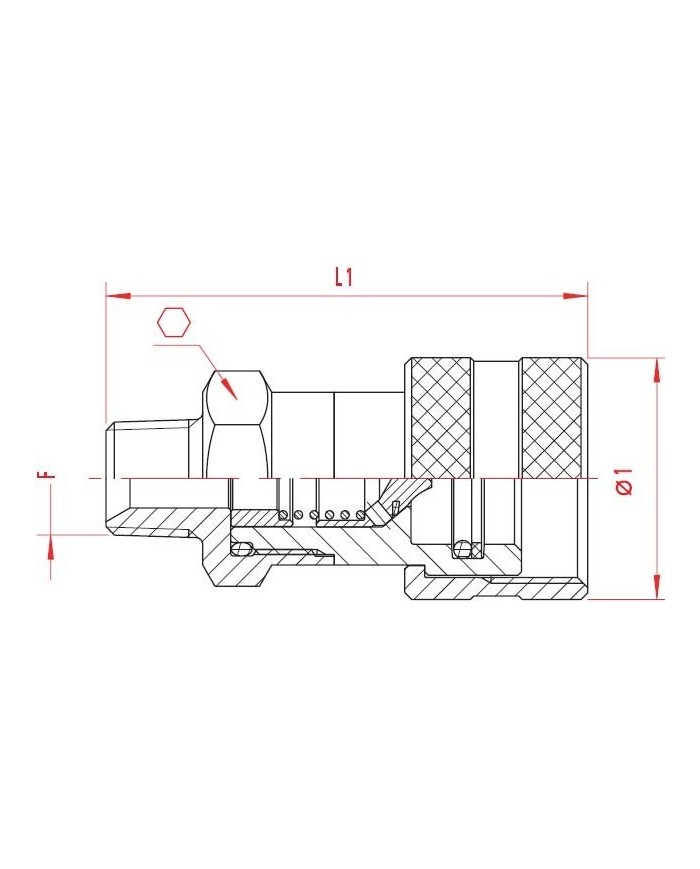 Muffe Kugelventil (Losteil)