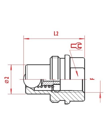 Muffe Kugelventil (Losteil)