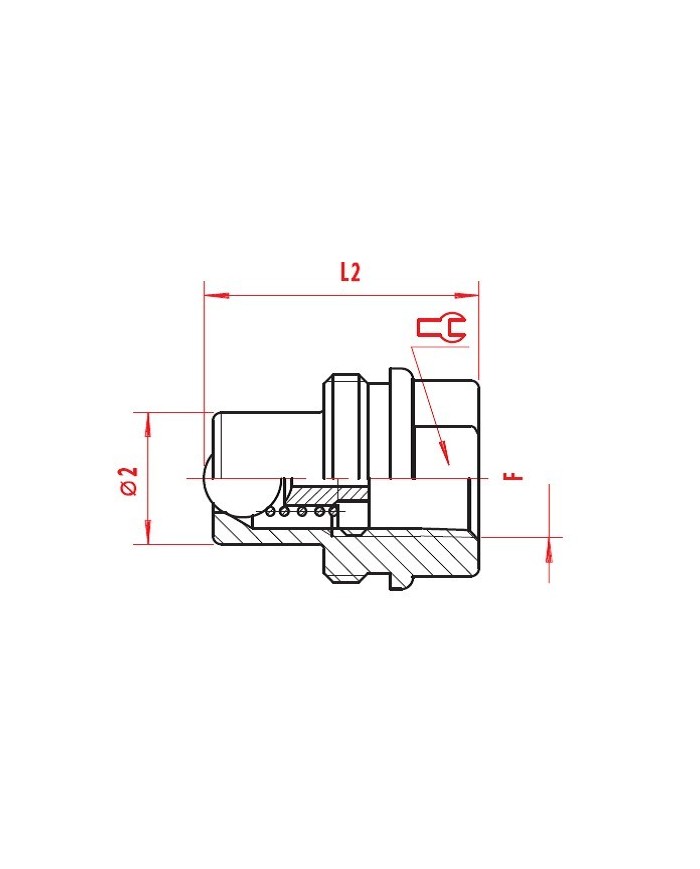 Muffe Kugelventil (Losteil)