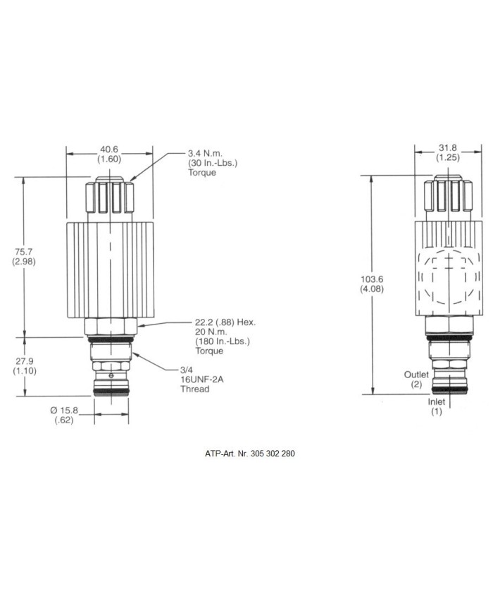 Druckbegrenzungsventil 2/2 prop.