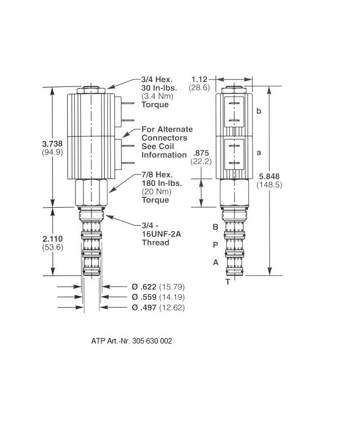 Wege-Schieberventil 4/3 prop.