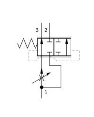  Vorzugsstromregler Stromregelfunktion Ventil, 3/2-Wege, einstellbar