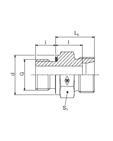 Serie L Gerade-Einschraubstutzen GES - R-WD-VI-1.4571