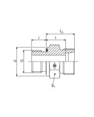 Serie L Gerade-Einschraubstutzen GES - R-WD-VI-1.4571