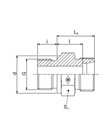 Serie L Gerade-Einschraubstutzen GES - R-1.4571